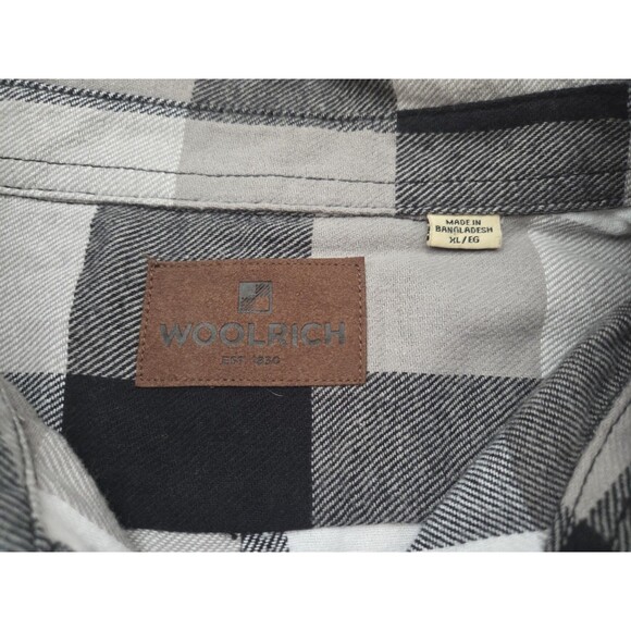 Woolrich Shirt Mens XL Plaid Twill Flannel Button Up Collared Outdoors Pocket - Picture 3 of 7